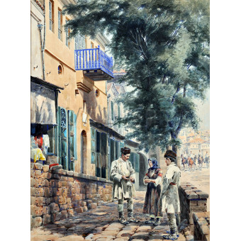 РЕПРОДУКЦИИ НА КАРТИНИ  Пейзаж от Търново (1912)